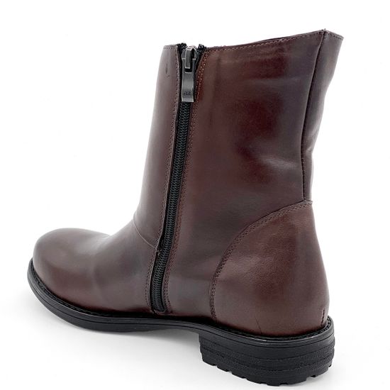 Ботинки Cover коричневые кожаные МЕХ - фото 3, 22006-2 COV