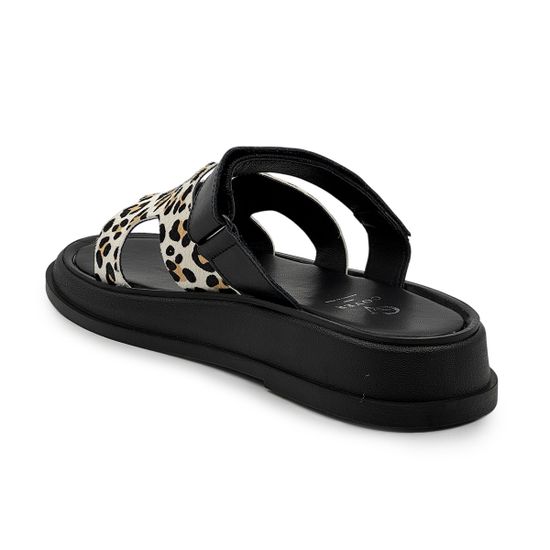 Сабо женские CVCOVER белые кожаные принт &quot;леопард&quot; - фото 3, 1623-27 COV LEO BIANCO