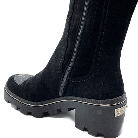 Сапоги Mara черные замшевые демисезонные - фото 7, 