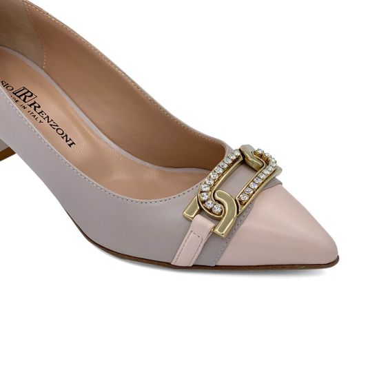 Туфли Ilasio Renzoni бежево-розовые кожаные - фото 6, 