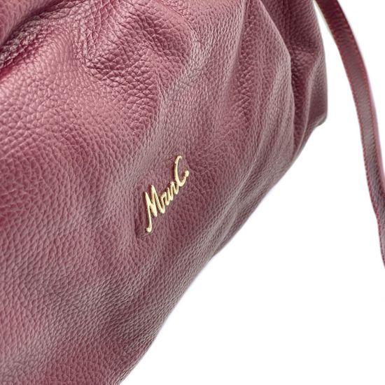 Сумка Marina Creazioni бордовая кожаная - фото 4, 