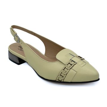 Туфли Donna Soft желто-бежевые кожаные - фото 2, MOT1976 DS KREAM