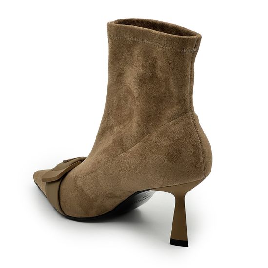 Ботильоны TUFFONI абрикосового цвета замша/стрейч демисезонные - фото 3, 1423010TL TUF APRICOT