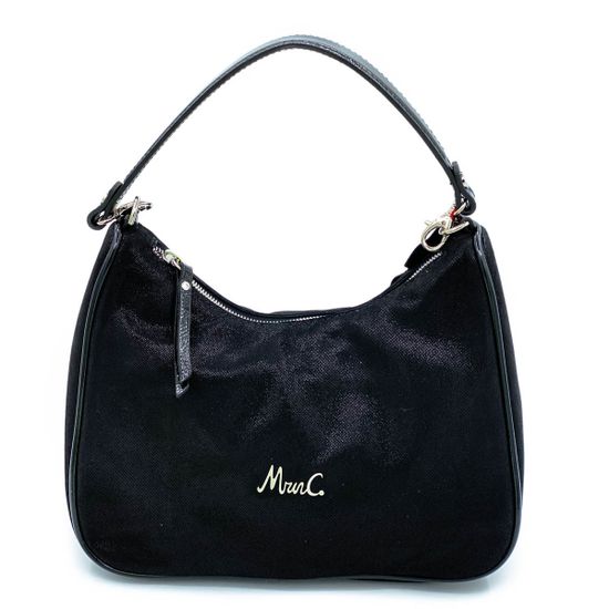 Сумочка Marina Creazioni черная замшевая с лазерной обработкой - фото 1, 