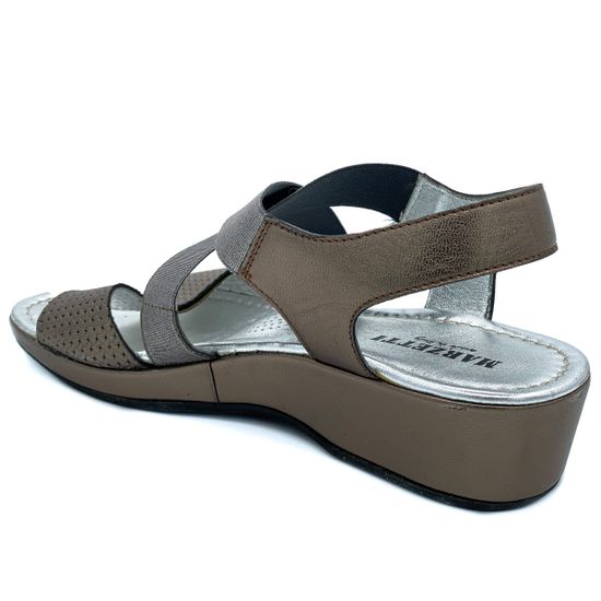 Босоножки Marzetti бронзовые кожаные - фото 3, 