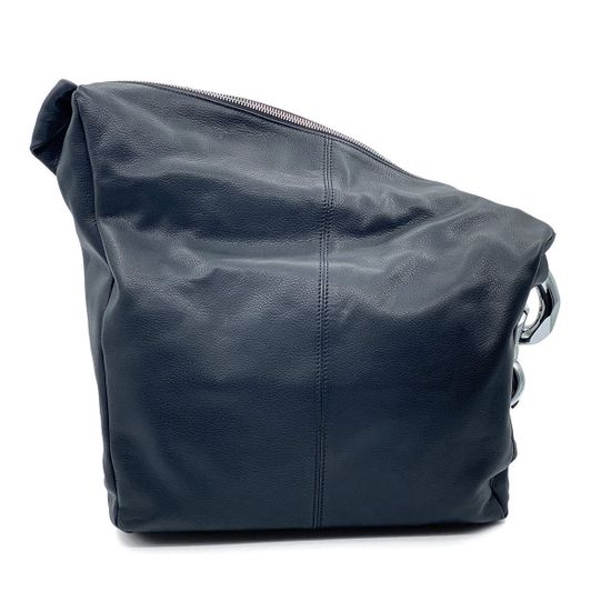 Сумка Renato Angi черная кожаная с крупной цепью - фото 3, 