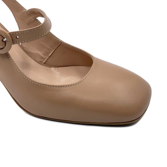 Туфли летние Tiffi кожаные бежевые NUDE - фото 6, T07/70A TI NUDE