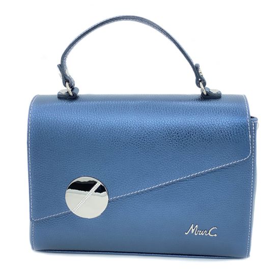 Сумочка Marina Creazioni синяя кожаная маленькая - фото 1, 