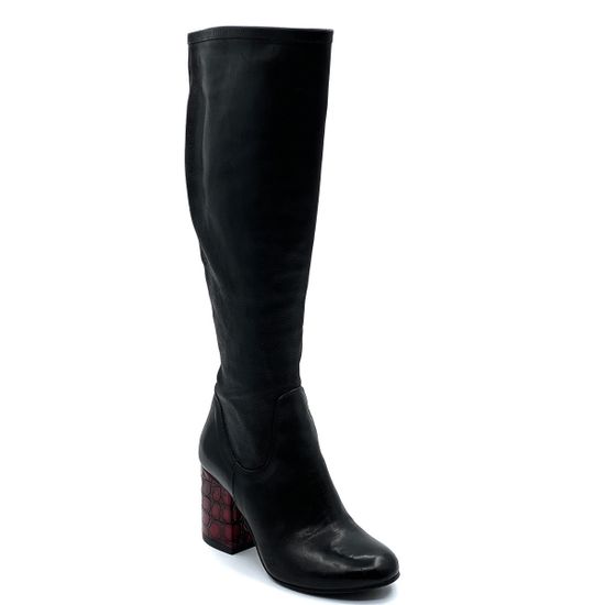 Сапоги Mimmu черные кожаные демисезонные - фото 2, 