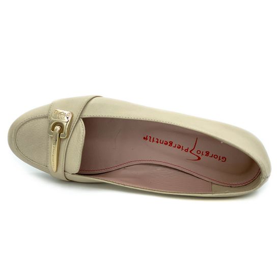 Туфли Giorgio Piergentili бежевые кожаные - фото 4, 9470 GP