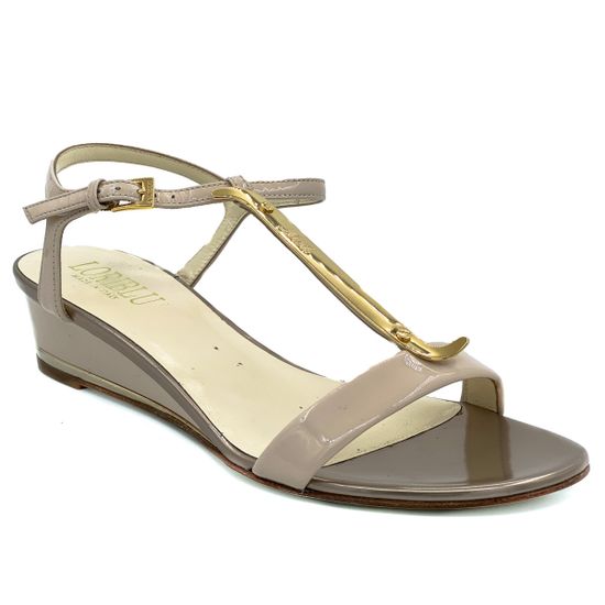 Босоножки Loriblu серые из лакированной кожи - фото 2, 