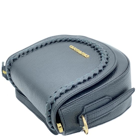 Клатч Di Gregorio черный кожаный - фото 4, 