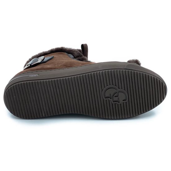 Ботинки Giada Gabrielli коричневые замшевые МЕХ - фото 4, 818 GABR MORO