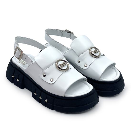 Сандалии NULA&amp;NILA белые кожаные - фото 7, NO1859 NIL BIANCO