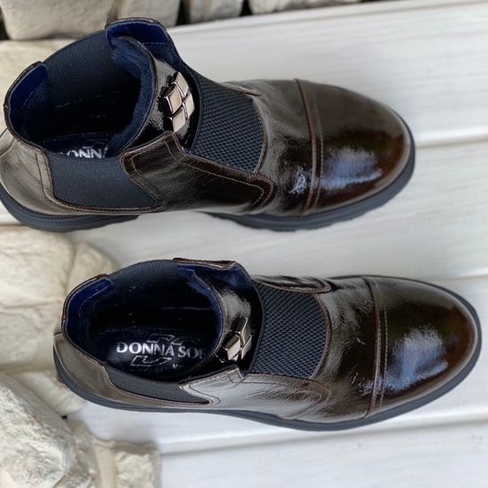 Ботинки Donna Soft коричневые наплак МЕХ - фото 7, 