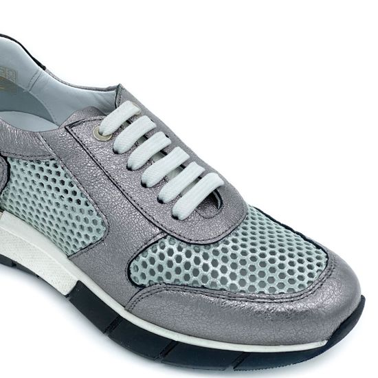 Кроссовки Donna Soft  изумрудно-серебряные кожаные - фото 6, DS0775 DS SILVER