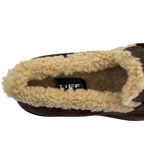 Лоферы Tiffi коричневые замшевые на меху - фото 7, A377 TI MORO