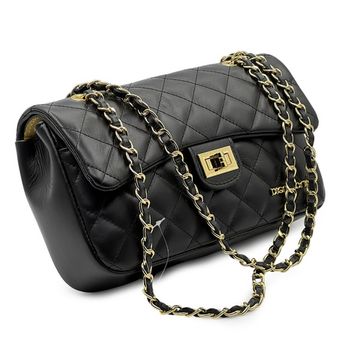 Сумка Di Gregorio черная кожаная стеганная - фото 2, 9175 DG NERO