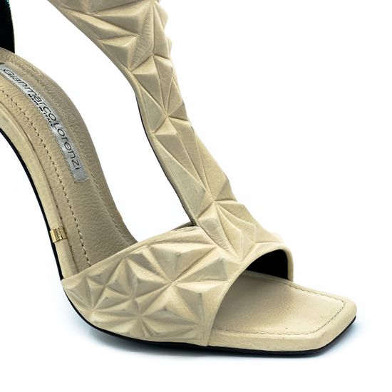 Босоножки Gianmarco Lorenzi бежевые кожаные - фото 6, P4D8U3235 GML