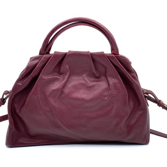 Сумка Marina Creazioni бордовая кожаная - фото 3, 