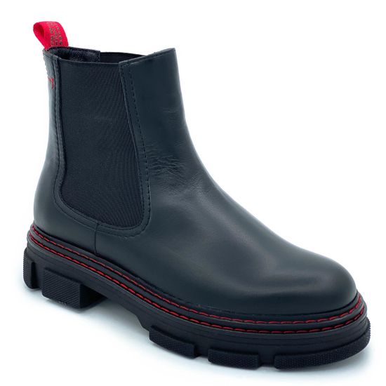 Ботинки Cover черные кожаные Байка - фото 2, 