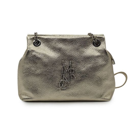 Сумка Marina Creazioni золотая кожаная - фото 1,