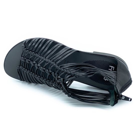 Босоножки Fru.it черные кожаные - фото 5, 