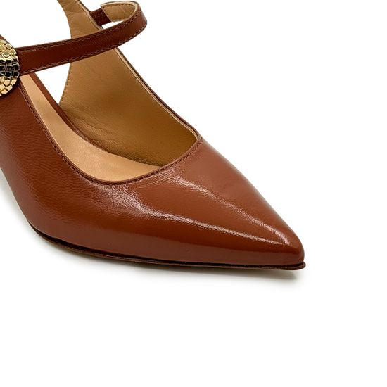 Туфли летние MOT-CLE коричневые лакированные - фото 6, MOT3242 MOT MIRISTICA