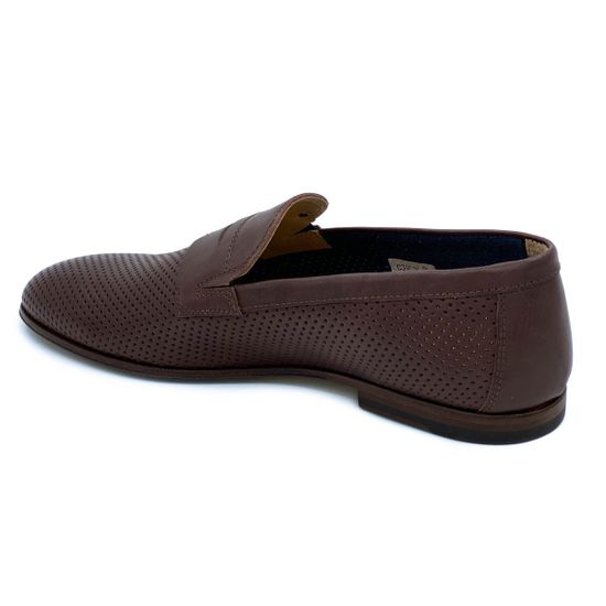 Туфли Giampieronicola коричневые кожаные со сквозной перфорацией - фото 3, T42922 GPN