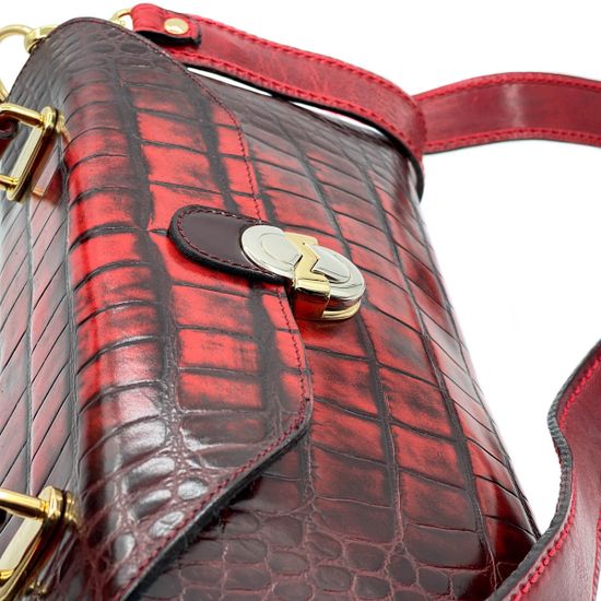 Сумка Marino Orlandi красная кожаная - фото 4, 