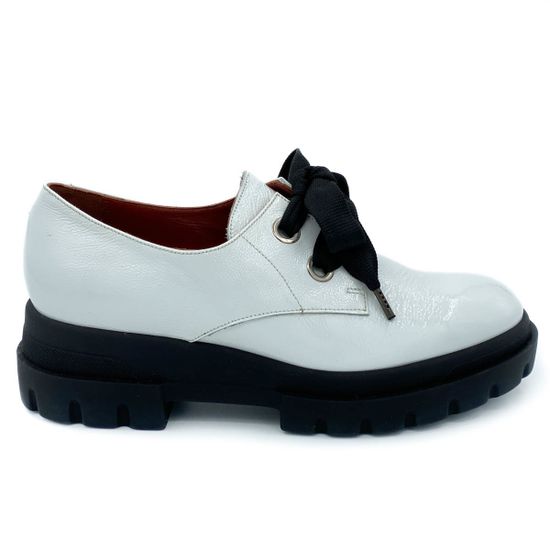 Полуботинки Mot Cle белые наплак - фото 1, 