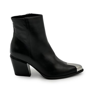 Ботильоны казаки NILA&amp;NILA черные кожаные демисезонные - фото 1, CM702 NIL NERO