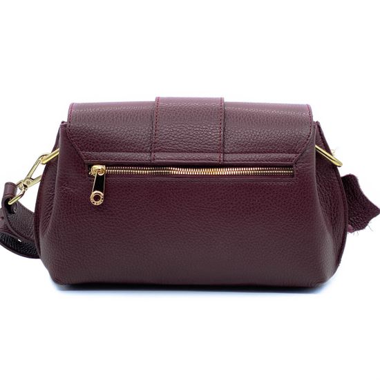 Клатч Di Gregorio бордовый кожаный - фото 3, 