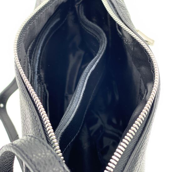 Сумка Di Gregorio черная кожаная - фото 5, 