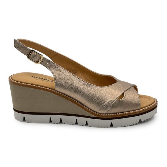 Босоножки Donna Soft кожаные золотые - фото 1, DS2290 DS