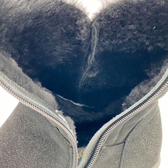 Ботинки Ilasio Renzoni черные замшевые МЕХ - фото 6, 