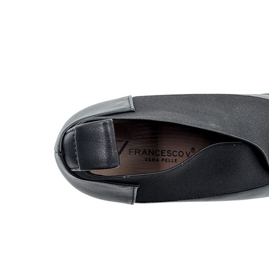 Ботильоны Francesco Valeri черные кожа/текстиль демисезонные - фото 7, U17 FV NAPPA