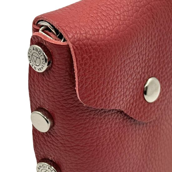 Мини-Сумка кросс-боди Renato Angi красная кожаная - фото 4, 