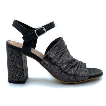 Босоножки Dei Colli из черной кожи с серебристым напылением - фото 1, 1MORE112 DC NERO