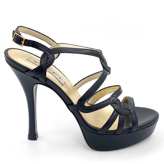 Босоножки Tiffi черные кожаные - фото 1, N492/100T TI