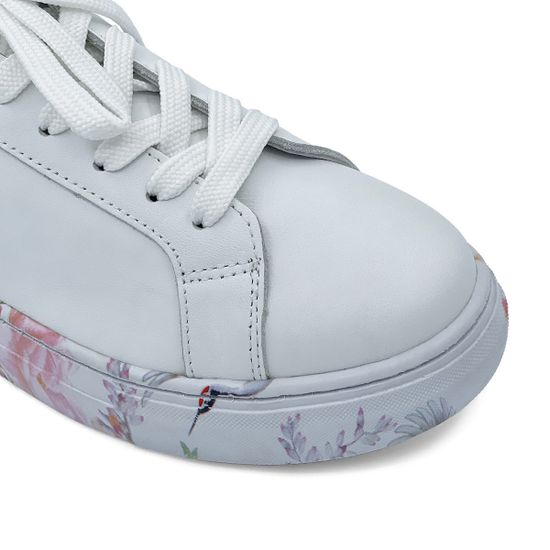 Кеды TUFFONI белые кожаные с цветной подошвой - фото 6, 5323010LL TUF