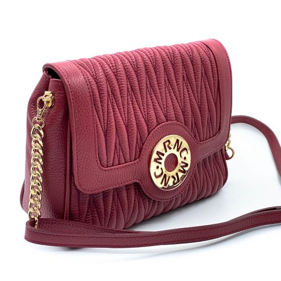 Сумка Marina Creazioni бордовая кожаная - фото 2, B5608 MC BORDO