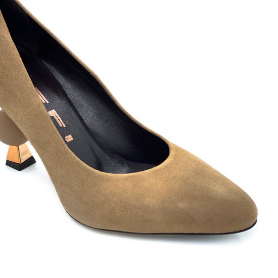 Туфли Tiffi бежевые замшевые - фото 6, S100 TI TERRA