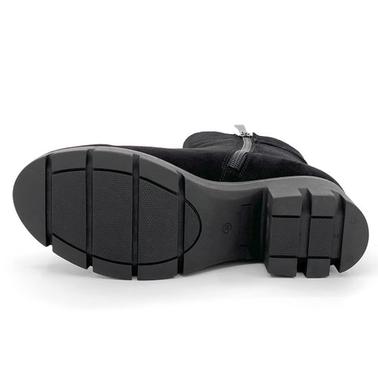 Ботинки Cover черные замшевые МЕХ - фото 4, 