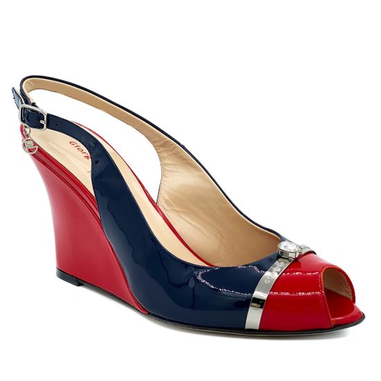 Босоножки Giorgio Piergentili сине-красные - фото 2, 