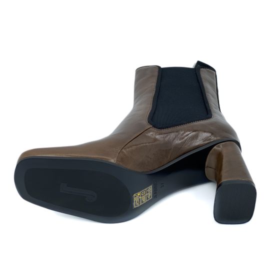 Ботильоны Jeannot коричневые кожаные демисезонные - фото 4, HJ575B JN