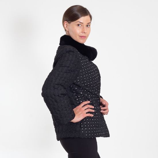 Куртка VOLPI черная со стразами - фото 8, 