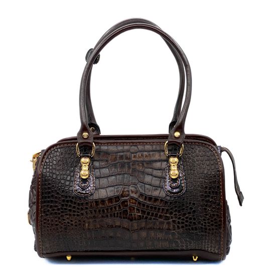 Сумка Marino Orlandi коричневая крокодил - фото 1, 