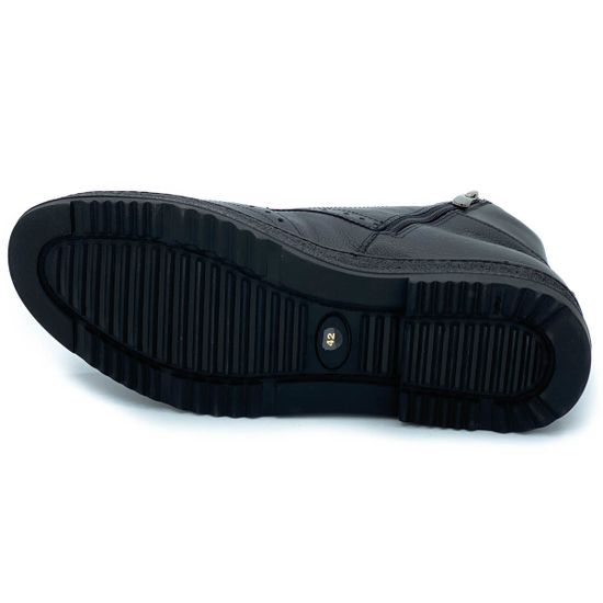 Ботинки Lab Milano черные кожаные МЕХ - фото 4, 