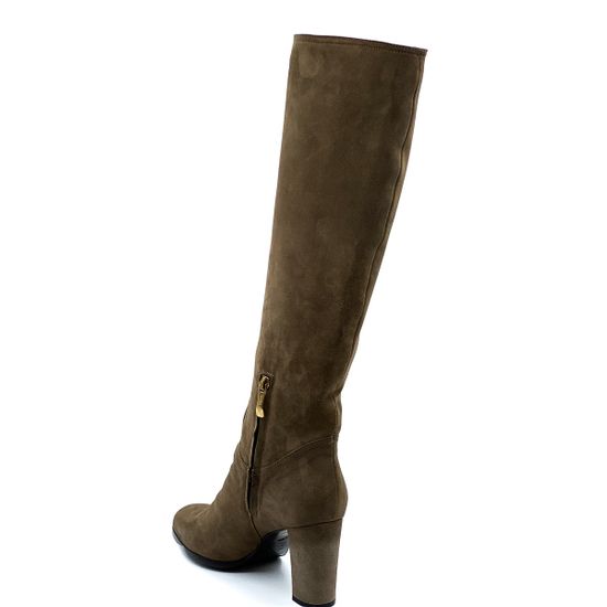 Сапоги Renzi бежевые замшевые МЕХ - фото 3, 471519 RZ OLIVE